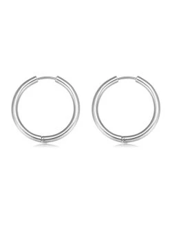 GLOSSY HOOPS OHRRINGE SILBER