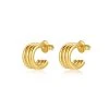 Triple Hoop Ohrringe Gold -Günstiges Kette Geschäft OE0135G 510x680 1