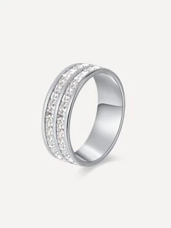 Double Glow Ring Silber