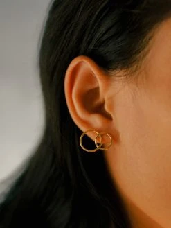 Round And Round Ohrstecker Silber -Günstiges Kette Geschäft OE0152G.1.1.1 510x680 1