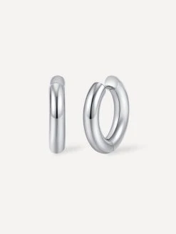 Smooth Hoop Regular Ohrringe Silber