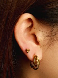 HANGING TRIO Mini Ohrringe Silber -Günstiges Kette Geschäft OE0517G 11 510x680 1