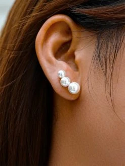 Trio Pearl Ohrringe Gold -Günstiges Kette Geschäft OE0647.7jpg 510x680 1