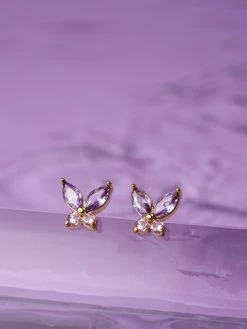 Conceptual Butterfly Ohrringe Silber -Günstiges Kette Geschäft OE0673G.5jpg 510x680 2