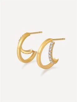 Dual Profusion Ohrringe Gold -Günstiges Kette Geschäft OE0679G.1 1 510x680 1