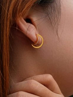 Dual Profusion Ohrringe Gold -Günstiges Kette Geschäft OE0679G.4 510x680 2