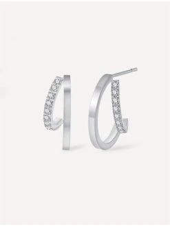 Dual Profusion Ohrringe Silber