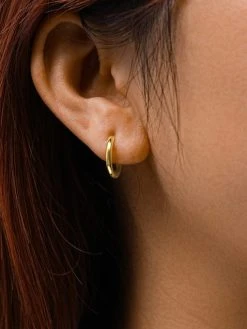 SLIM HOOP Small Ohrringe Gold -Günstiges Kette Geschäft OE0681.3jpg 510x680 2