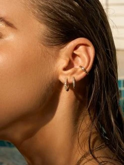 CRYSTALIZED SHINE HOOP Medium Ohrringe Silber -Günstiges Kette Geschäft OE0682.1 510x680 1