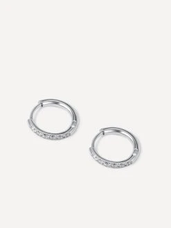 CRYSTALIZED SHINE HOOP Medium Ohrringe Silber -Günstiges Kette Geschäft OE0682S.2jpg 510x680 1