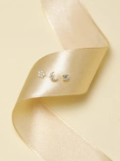 Moon N Star Ohrringe Gold -Günstiges Kette Geschäft OE0683OE0780 510x680 1