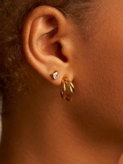 Pure Mind Ohrringe Gold -Günstiges Kette Geschäft OE0724G.4 510x680 1