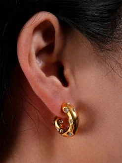 Meteorites Ohrringe Gold -Günstiges Kette Geschäft OE0736G 3 510x680 1