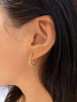 Spark Hoop Ohrringe Silber -Günstiges Kette Geschäft OE0747G.2 510x680 2