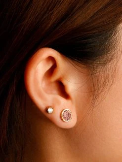 Purple Baby’s Breath Ohrringe Silber -Günstiges Kette Geschäft OE0782G.2 510x680 1