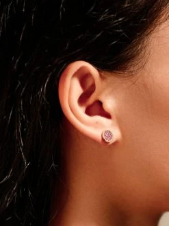 Purple Baby’s Breath Ohrringe Silber -Günstiges Kette Geschäft OE0782G.3 510x680 1