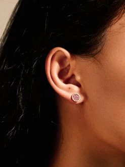 Purple Baby’s Breath Ohrringe Silber -Günstiges Kette Geschäft OE0782G.4