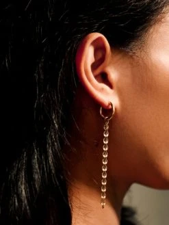 Peacock Wafer Ohrringe Gold -Günstiges Kette Geschäft OE0784G.2 510x680 2