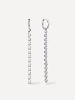 Peacock Wafer Ohrringe Silber