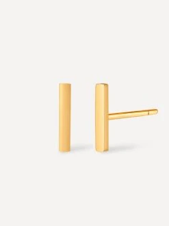 Simple Cylinder Ohrringe Gold