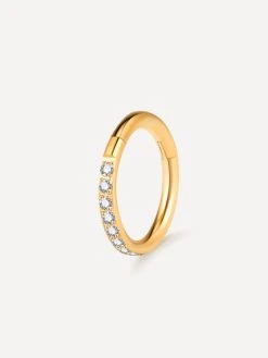 CRYSTALIZED SHINE Titan Piercing Gold