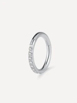 CRYSTALIZED SHINE Titan Piercing Silber