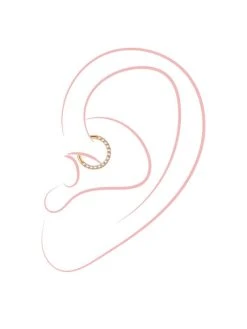 Single Glow Titan Piercing Silber -Günstiges Kette Geschäft PT0004G.1 510x680 1