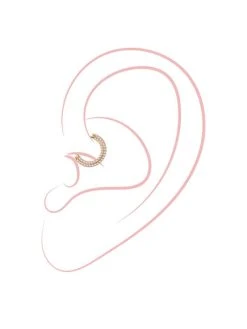 Double Glow Titan Piercing Gold -Günstiges Kette Geschäft PT0005G.1 510x680 1