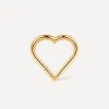 Simple Heart Titan Piercing Gold -Günstiges Kette Geschäft PT0006G.4 510x680 1