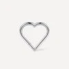 Simple Heart Titan Piercing Silber -Günstiges Kette Geschäft PT0006S.1 510x680 1