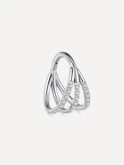 Trio Shine Titan Piercing Silber -Günstiges Kette Geschäft PT0007S.2 1 510x680 1