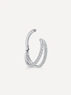 Double Shine Titan Piercing Silber -Günstiges Kette Geschäft PT0008S.2 510x680 1