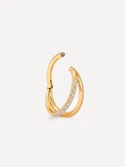 Simple Shine Titan Piercing Gold -Günstiges Kette Geschäft PT0010G.2 510x680 1