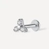Trio Spark Titan Piercing Silber -Günstiges Kette Geschäft PT0014S.2 510x680 1