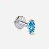 MARQUISE Blue Spark Titan Piercing Silber