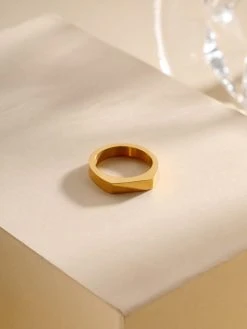 Flat Top Ring Gold -Günstiges Kette Geschäft RE0088G 1 510x680 2