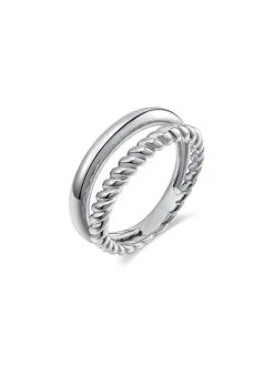 Two Track Ring Silber