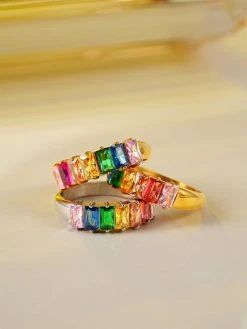 Rainbow Candy Ring Gold -Günstiges Kette Geschäft RE0101.2jpg 510x680 2