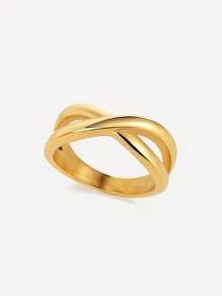 Crossing Path Ring Gold -Günstiges Kette Geschäft RE0110G.1 510x680 1