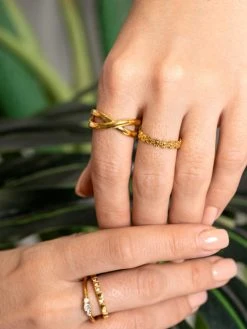 Crossing Path Ring Gold -Günstiges Kette Geschäft RE0110G.5jpg 510x680 2