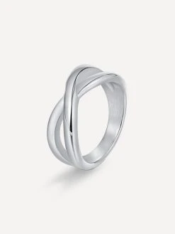 Crossing Path Ring Silber