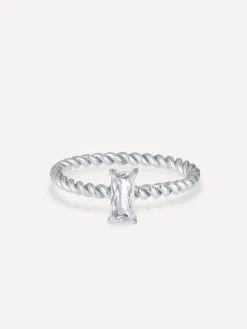 Pure Precious Twist Ring Silber