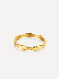 Modern Curve Ring Gold -Günstiges Kette Geschäft RE0142G.2 510x680 1