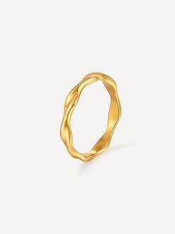 Modern Curve Ring Gold