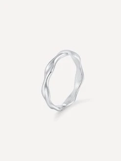 Modern Curve Ring Silber