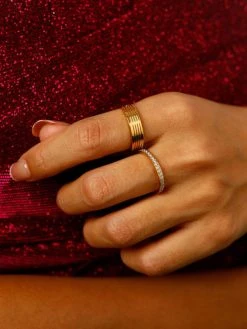 Metal Rock Ring Gold -Günstiges Kette Geschäft RE0167G.1 510x680 2