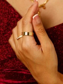 Metal Rock Ring Gold -Günstiges Kette Geschäft RE0167G.2 510x680 2