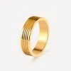 Metal Rock Ring Gold