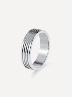 Metal Rock Ring Silber