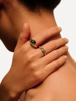 Vintage Green Ring Silber -Günstiges Kette Geschäft RE0187G.3 510x680 4